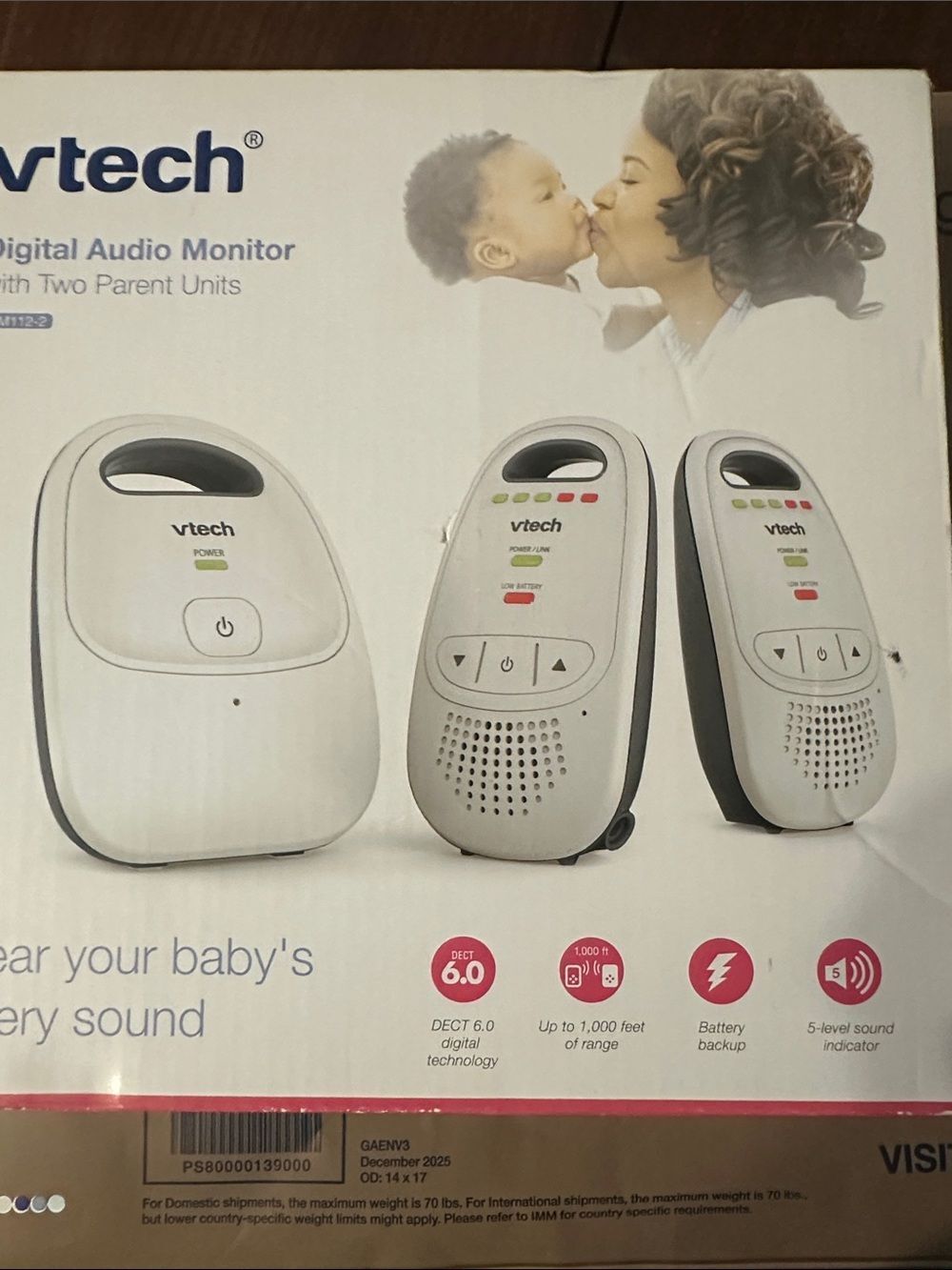 VTech White Digital Audio Baby Monitor - 2 Parent Units
